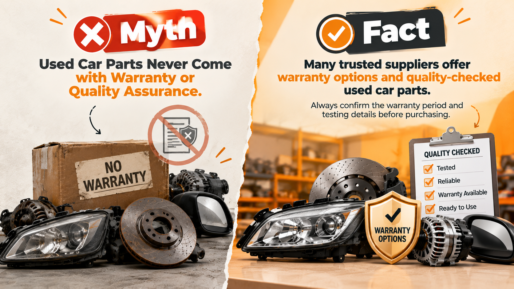 Myths vs. Facts about Used Car Parts